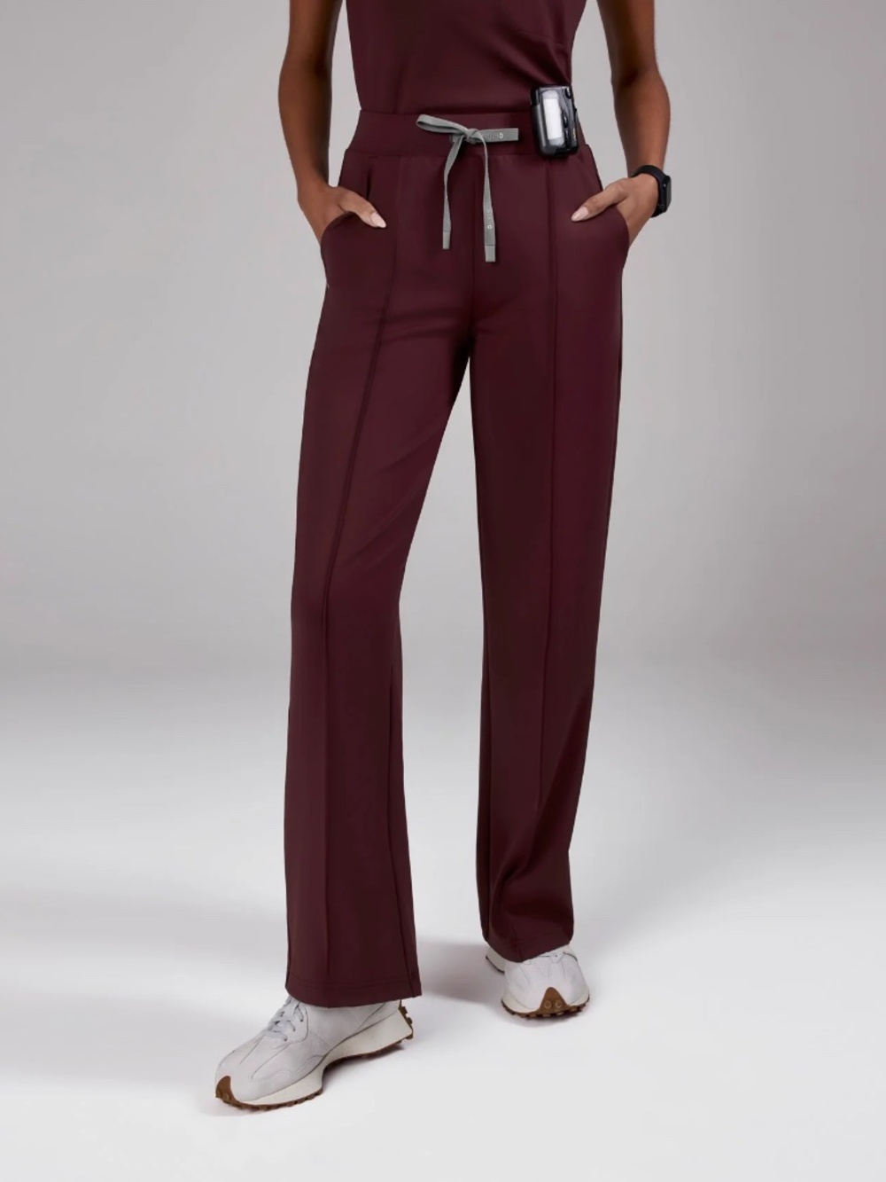 Figs Burgundy Form X Straight Leg